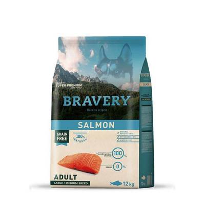 Bravery Grain Free Adult Medium Large Salmon 12kg
