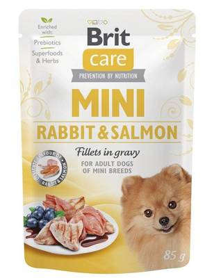 Brit Care Mini Filetti in salsa di coniglio e salmone 85g