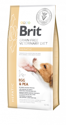 Brit Grain Free Veterinary Diet Dog Hepatic Uovo e piselli 12kg