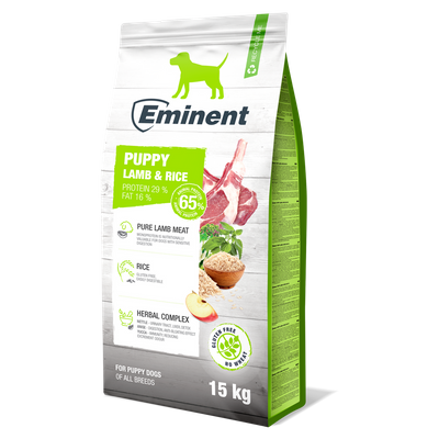 Eminent Puppy Lamb&Rice 29/16 15kg pellet fine - alimento secco per cuccioli e cagne in gravidanza e allattamento di tutte le razze