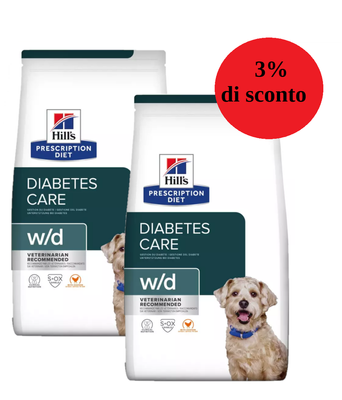HILL'S PD Prescription Diet Canine w / d 2x10kg - 3% di sconto in un set