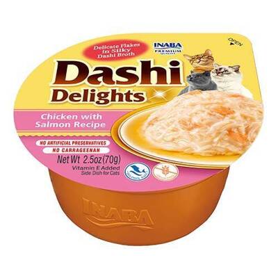 Inaba DASHI cibo complementare per gatti - pollo e salmone 70 g 