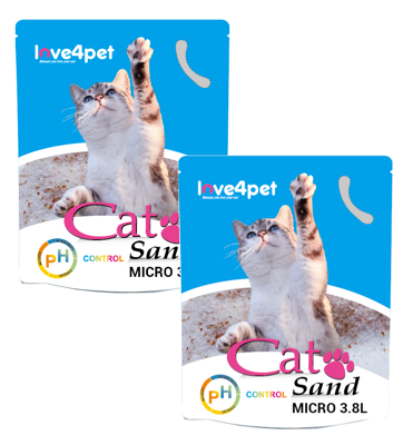 Lettiera per gatti in silicone Sand Micro - PH Control 2x3,8l (cambia colore per verificare i primi segni di malattia)
