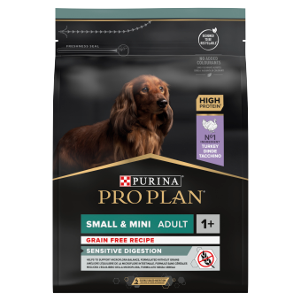 PRO PLAN Sensitive Digestion Small & Mini Adult cibo per cani ricco di tacchino 2,5 kg