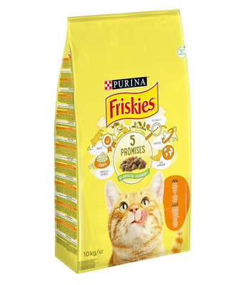 PURINA Friskies cibo per gatti Pollo e Verdure 10 kg
