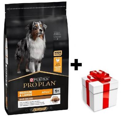 PURINA Pro Plan Adult Duo Delice Chicken & Rice 10kg + sorpresa per il cane GRATIS