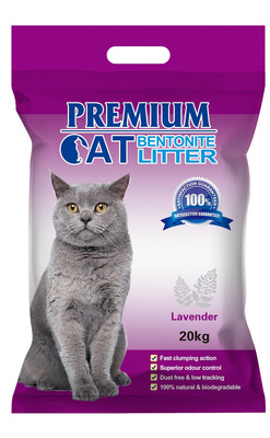 Premium Cat Lettiera alla Bentonite per gatti -Lavanda per gatti 20kg
